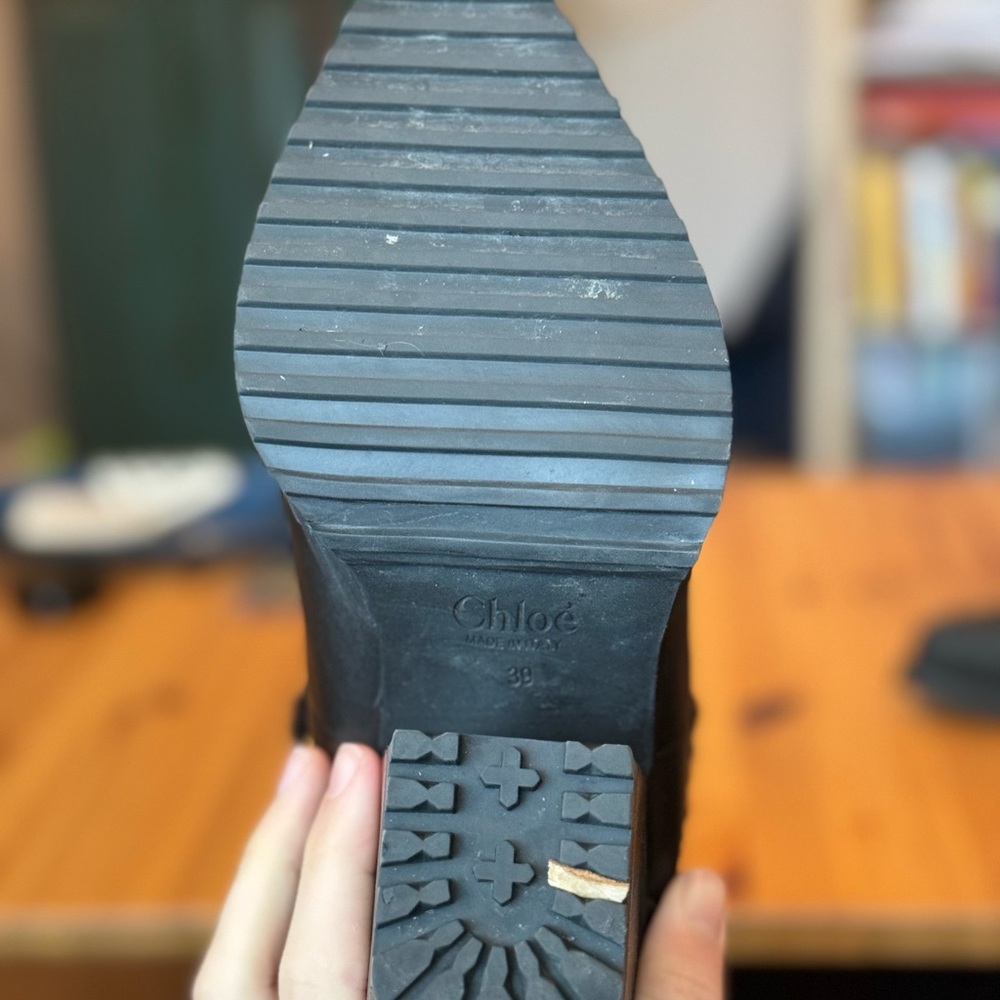 Chloe Rylee Leather And Shearling Boot Authentic - image 3